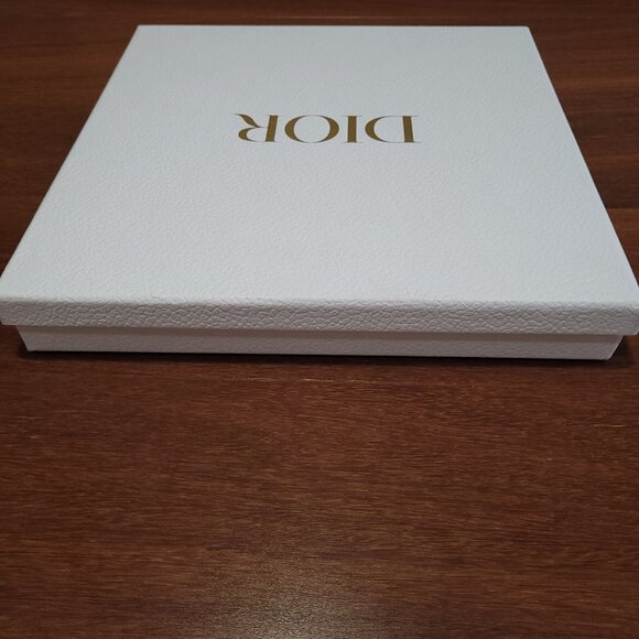Dior Gift Box Empty White Gold Decorative Storage Organizer Logo 10.5 x 10.5 in - Picture 4 of 12